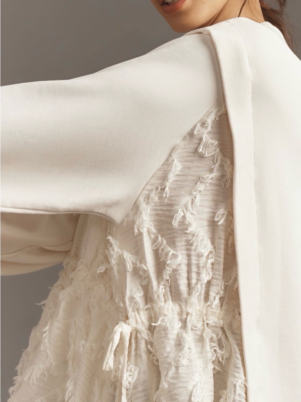 Another Women’s Cream Long-Sleeve Pullover Top - Picture 2 of 5